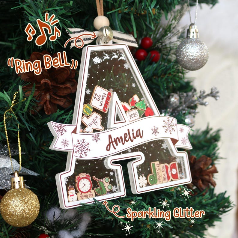 Personalized Baby's First Christmas Ornament: Acrylic Keepsake Gift