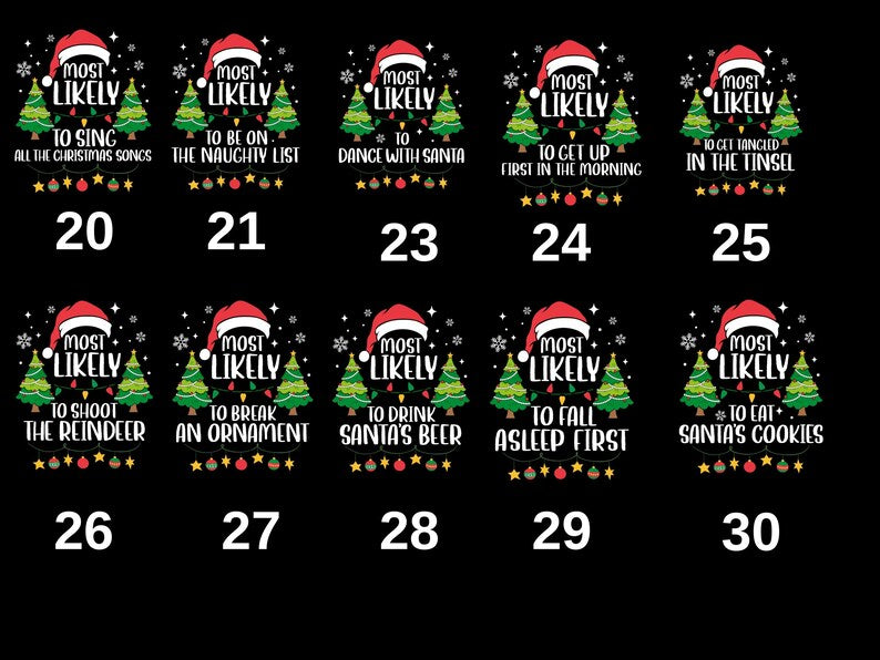 Funny Christmas Quotes Most Likely Christmas Tee,Christmas Crew Shirt,Christmas Pajama,Matching Christmas Tee,Xmas Group Tee,Holiday T-shirt