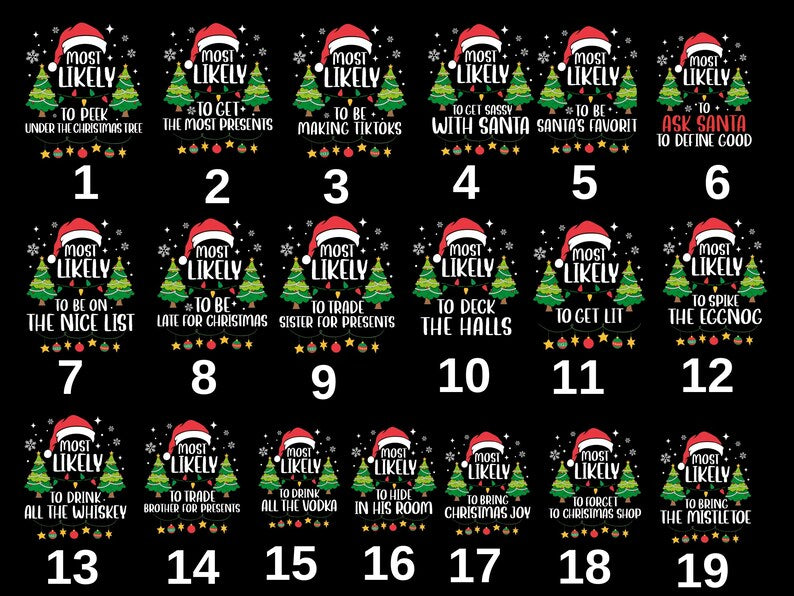 Funny Christmas Quotes Most Likely Christmas Tee,Christmas Crew Shirt,Christmas Pajama,Matching Christmas Tee,Xmas Group Tee,Holiday T-shirt