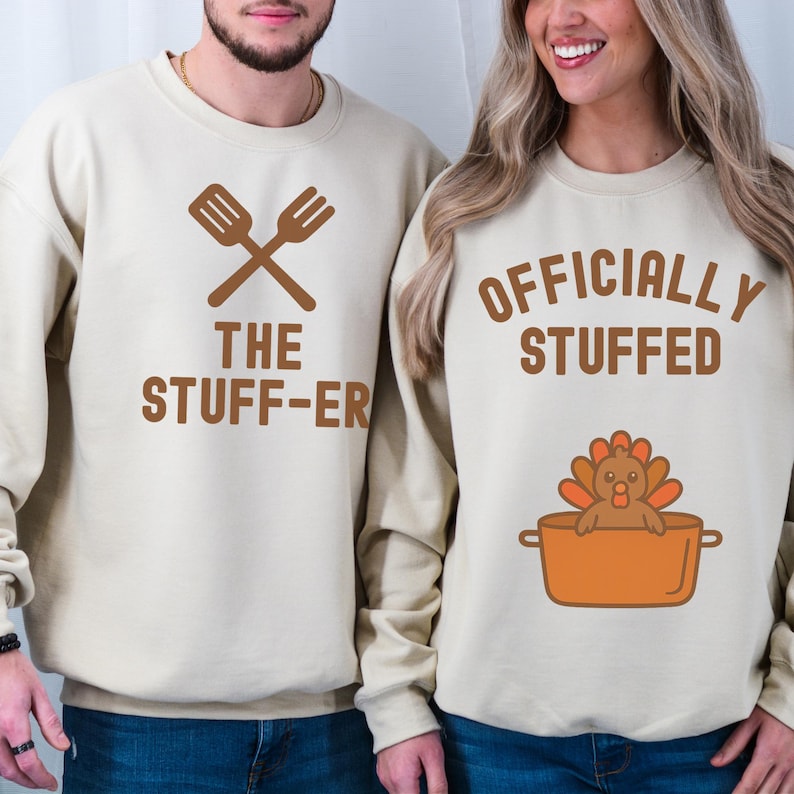 Thanksgiving Pregnancy Announcement Shirts: Funny Matching Couple Reveal Tees