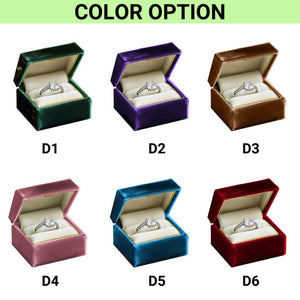 Personalized Engaged Ring Box Acrylic 2D Flat Ornament, Christmas Gifts For New Couple, Just Married Ornament, Wedding Cake Gift