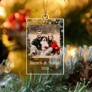 Personalized Photo Strip Ornament, Custom Family Photo Christmas Ornament, Besties Xmas Gift, Pet 1st Christmas Keepsake, Picture Keepsake