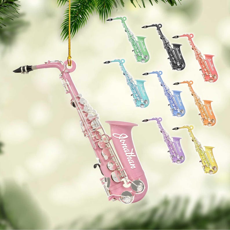 Personalized Saxophone Ornament 2D, Saxophone Christmas Ornament , Saxophone Player, Saxophone Gifts, Music Ornament, Xmas 2025