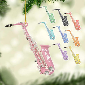 Personalized Saxophone Ornament 2D, Saxophone Christmas Ornament , Saxophone Player, Saxophone Gifts, Music Ornament, Xmas 2025