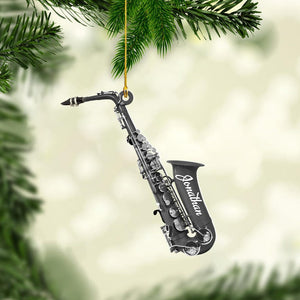 Personalized Saxophone Ornament 2D, Saxophone Christmas Ornament , Saxophone Player, Saxophone Gifts, Music Ornament, Xmas 2025