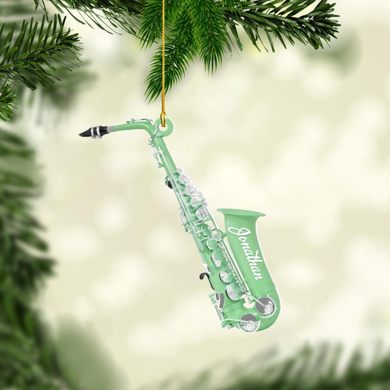 Personalized Saxophone Ornament 2D, Saxophone Christmas Ornament , Saxophone Player, Saxophone Gifts, Music Ornament, Xmas 2025