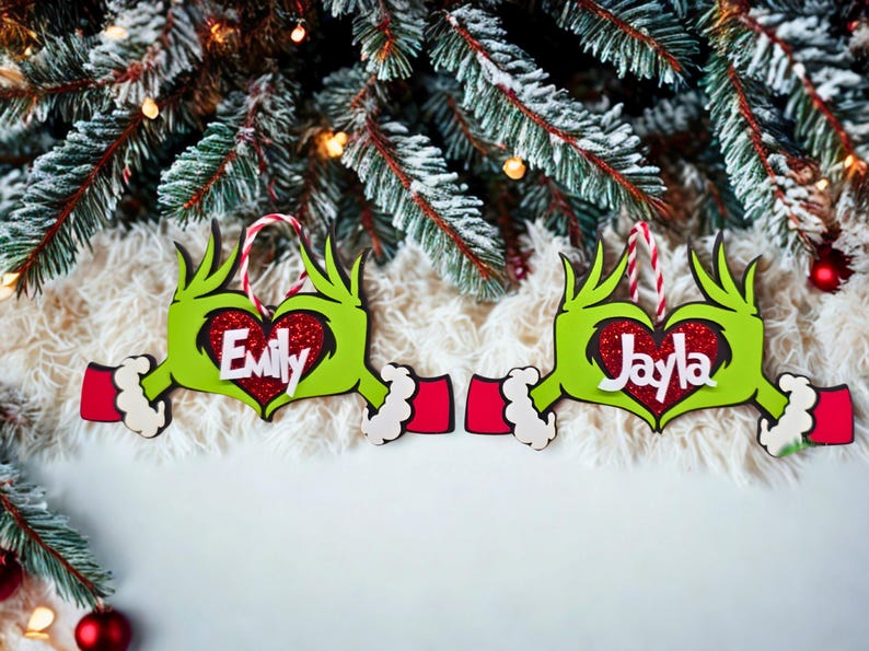 Personalized Grinch Ornament Customizable Whoville Christmas Decor for Gifts & Tree Trimming