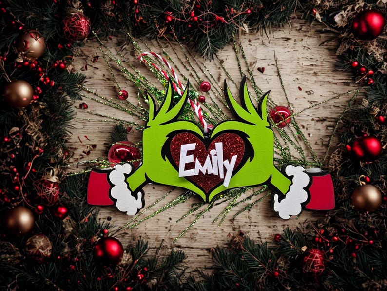 Personalized Grinch Ornament Customizable Whoville Christmas Decor for Gifts & Tree Trimming