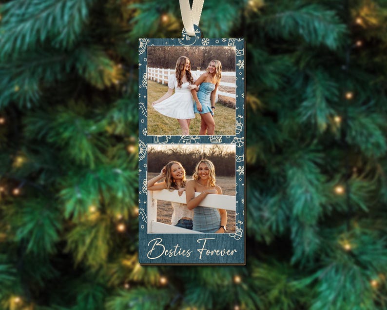 Custom Photo Strip Christmas Ornament: Personalized Family Keepsake Custom Family Photo Christmas Ornament, Besties Xmas Gift, Pet 1st Christmas Keepsake, Picture Keepsake