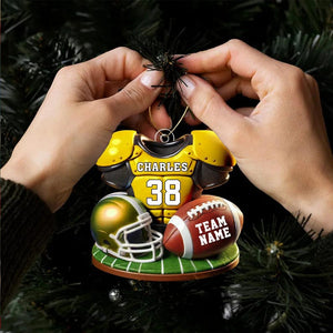 Personalized Football Christmas Ornament, Football Player Ornament, Christmas Gift Football Player, Gift For Football Lover, Game Day Gift