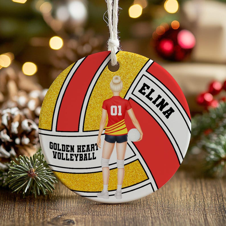 Volleyball Girl Ornament, Custom Volleyball Player Christmas Ornament, Sports Ornament 2025, Christmas Gift for Sport Lover, Christmas Gifts