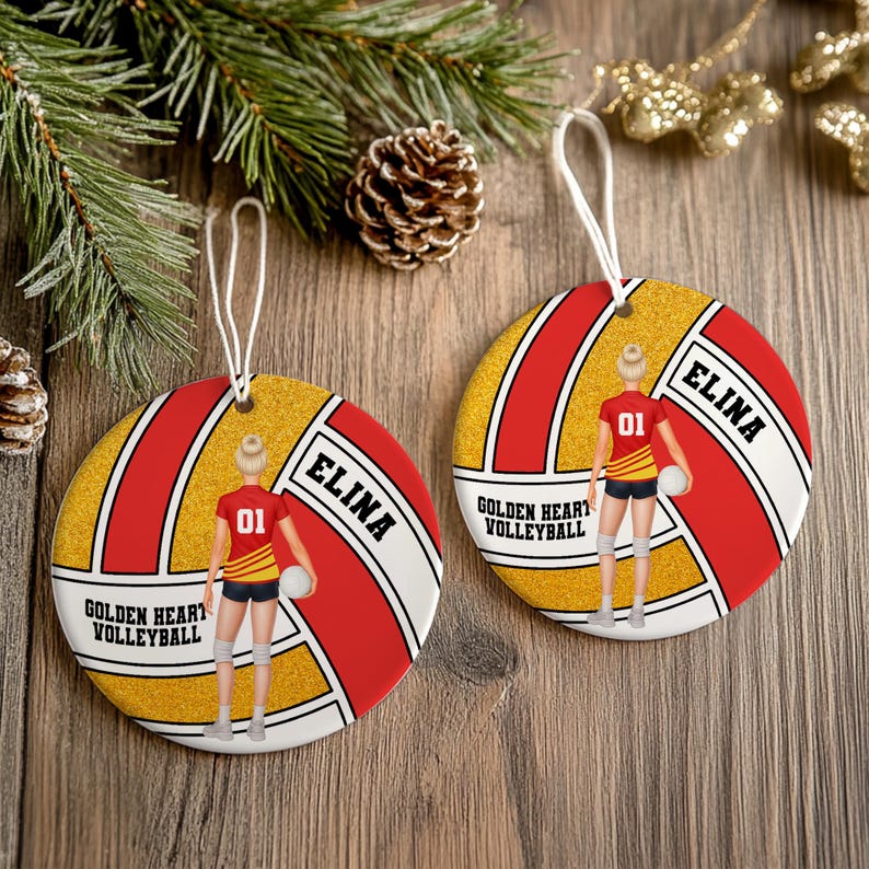 Volleyball Girl Ornament, Custom Volleyball Player Christmas Ornament, Sports Ornament 2025, Christmas Gift for Sport Lover, Christmas Gifts