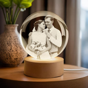 Personalized Crystal Ball Night Light Custom Photo Keepsake