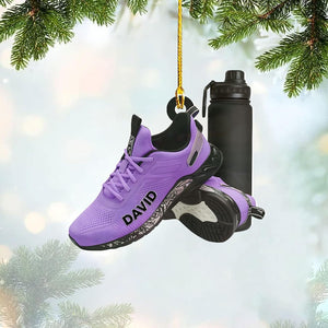 Custom Runner Shoes Christmas Ornament, Custom Marathon Ornament, Running Christmas Ornament, Gift For Runner, Marathon Christmas Ornament