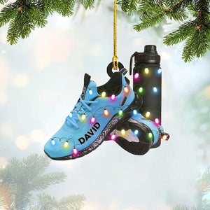 Custom Runner Shoes Christmas Ornament, Custom Marathon Ornament, Running Christmas Ornament, Gift For Runner, Marathon Christmas Ornament