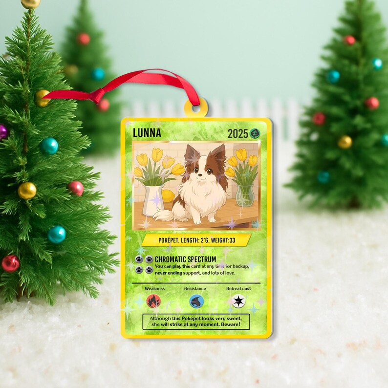 Custom Poke Pet Acrylic Card Trading Cards Anniversary Poke Gift, Pet Photo Hologram Ornaments, Poke-Style Collectible with Photo