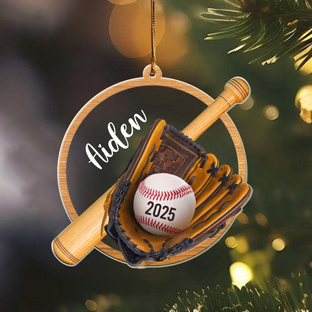 Personalized Baseball 2D Flat Acrylic Ornament, Custom Baseball Player Ornament, Baseball Keepsake, Baseball Team, Baseball Lovers Gift, Sport Team Ornament