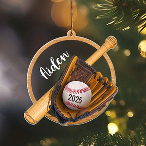 Personalized Baseball 2D Flat Acrylic Ornament, Custom Baseball Player Ornament, Baseball Keepsake, Baseball Team, Baseball Lovers Gift, Sport Team Ornament