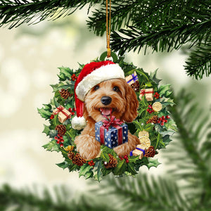 Goldendoodle Christmas Ornament, Groodle Dog Christmas Tree Ornament, Goldendoodle Christmas Home Decor, Dog Lover Xmas Gift