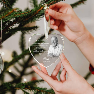 Dad Memorial Christmas Ornament: Glass Remembrance Keepsake