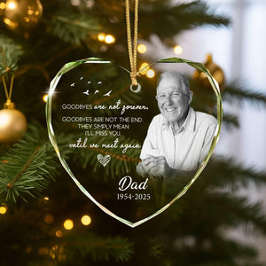 Dad Memorial Christmas Ornament: Glass Remembrance Keepsake