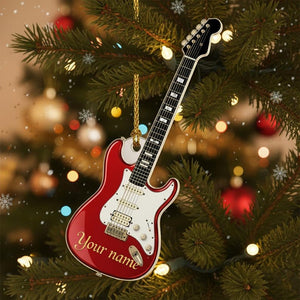Custom Guitar Christmas Ornament 2025, Christmas Guitar Player Ornament, Gift for Guitar Players, Guitar Player Gift, Gift For Guitar Lovers