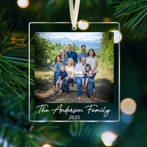 Custom Family Photo Ornament, Family Christmas Ornaments, Personalized Family Photo Keepsake 2025, Large Family Christmas Keepsake Gifts