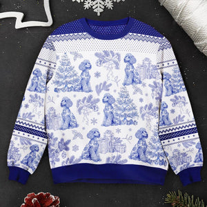 Custom Dog Breeds Christmas Tree, Toile De Jouy, Personalized Ugly Sweater, Gift For Dog Lovers, Merry Christmas Gift, Gift for Her