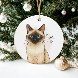 Personalized Watercolor Photo Pet Ornament, Custom Pet Portrait Keepsake, Dog Lover Gift, Cat Mom Gift, Memorial Dog Gift, Loss of Pet