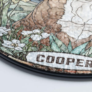 Custom Pet Portrait Stained Glass Suncatcher, Stained Glass Dog Memorial, Custom Dog Portrait from Photo, Pet Memorial Gift, Window hangings