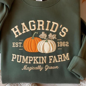 Hagrid Pumpkin Embroidered Sweatshirt, Fall Wizard Sweatshirt, Fall Sweater, Cozy Autumn Shirt, Halloween Pumpkin Patch, Magical Farm Shirt il_794xN.7230507907_aw43.jpg