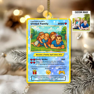 Personalized Poke Family Hologram Style Ornament, Photo Ornament X-mas, Custom Family Picture, Sentimental Ornaments, Christmas Holiday Gift