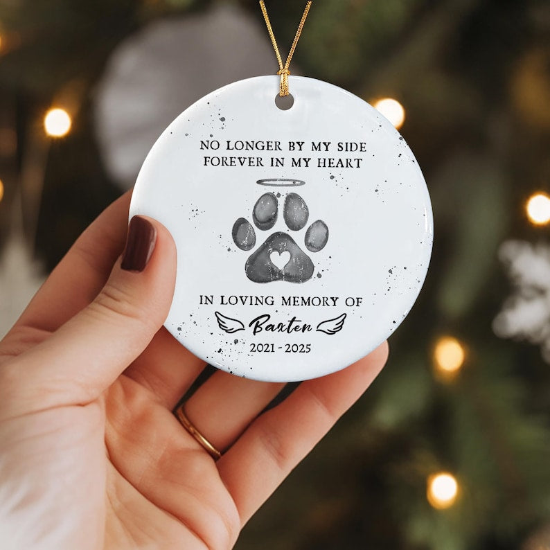 Personalized Dog Christmas Memorial Ornament 2025, Dog Memorial Photo, Loss Of Dog Ornament, In Loving Memory Of Pet, Remembrance Ornament
