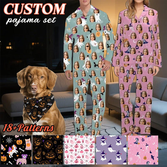 Personalized Family Halloween Pajama Set Halloween Costume Custom Photo Sleepwear Matching Halloween Halloween Outfit Halloween Gift il_794xN.7230958843_tnk1.jpg