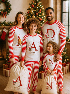 Matching Santa Pyjamas Family Christmas PJs Santa Claus Matching Pyjamas for Kids & Adults Holiday Xmas Eve Outfits