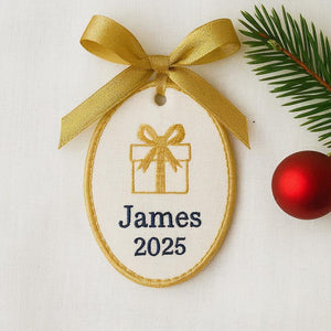 Personalized Embroidered Christmas Ornament: Handmade Keepsake