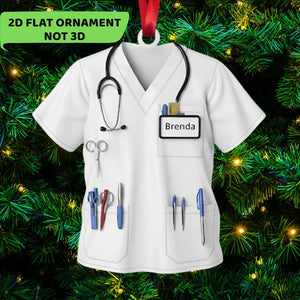Christmas Nurse Ornament, Christmas Nursing School Shirt, Santa Gift For Nurses, Nurse Ornament, Nurse Graduation Gift, RN Nurse Ornament