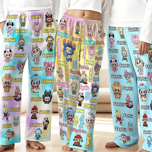 Custom Photo&Name Pajamas Pants: Personalized Monester Pajamas Bottom, Xmas Gift