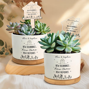 New Home Gift Plant Pot, New Home Flower Vase, Housewarming Gift Idea for Couples, Moving In Gift for Friends, New Home Christmas Ornament