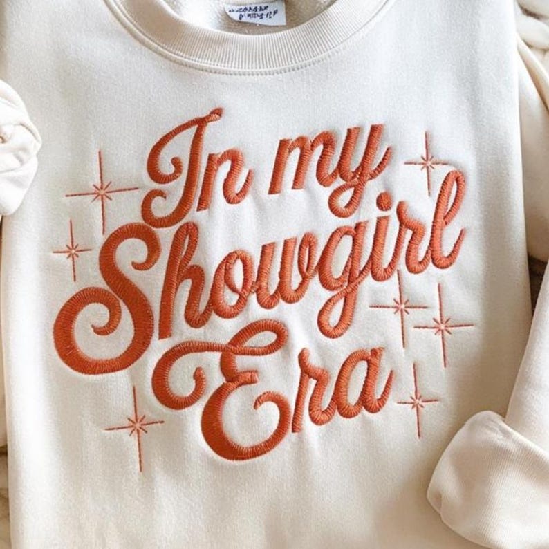 EMBROIDERED Showgirl Era Shirt, Showgirl Life Tee for Fan, In My Showgirl Era Sweatshirt for Concert, Podcast Shirt, Country Music Fan Shirt