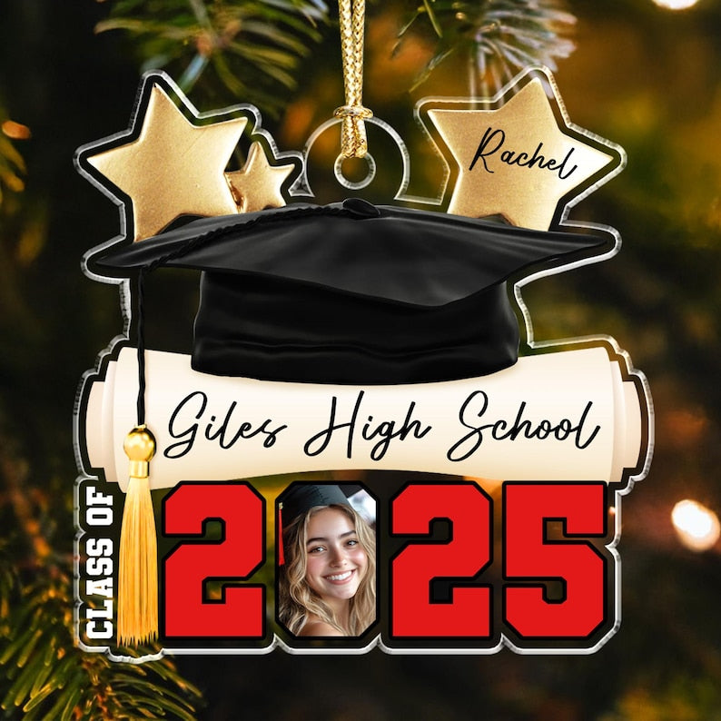 High School Graduation Christmas Ornament: Custom Acrylic Photo Gifts