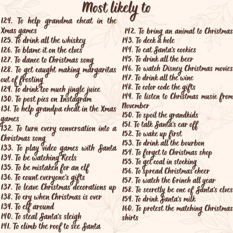 Most likely to, Custom Ugly Christmas Shirt, Personalized Ugly Christmas tee, Family Matching Christmas Tshirt, christmas party tee