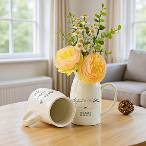 Personalized Engagement Gift, Custom Engaged Flower Vase, New Engaged Couple Gift, Engagement Gifts, Engagement Gift For Couple
