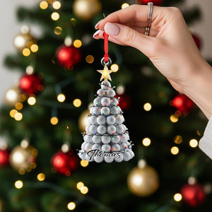 Personalized Golfer Christmas Ornament: Custom Name Acrylic Keepsake