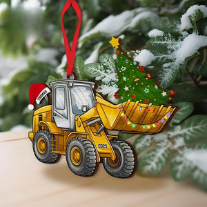 Personalized Excavator Christmas Ornament, Construction Vehicle Gift, Excavator Truck Christmas Ornament, Construction Gift For Boy