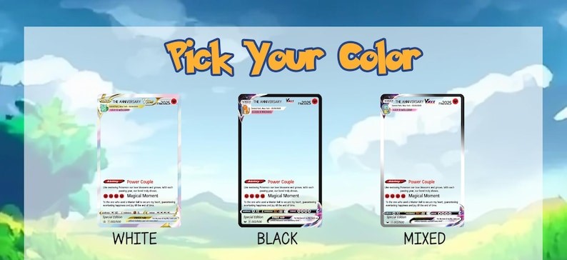 Personalized Poke Love Acrylic Card, Custom Anime Themed Couple Gift with Photo, Unique Anniversary Present for Gamer Husband or Boyfriend