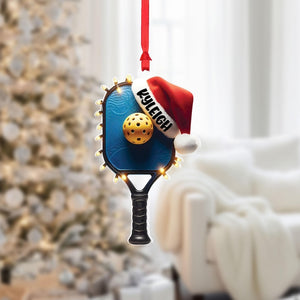Personalized Pickleball Ornament: Custom Paddle & Ball Christmas Decor