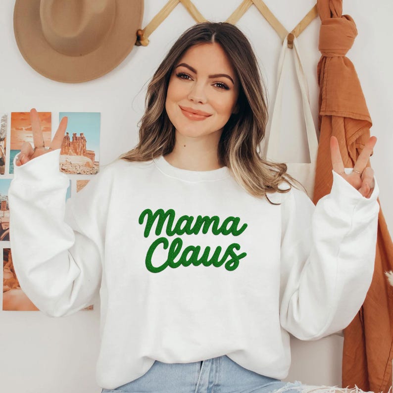 Custom Chenille YARN EMBROIDERED Sweatshirt, Custom Mama Claus shirt for Mimi, Nana, Christmas Gift for Grandma, Christmas Holiday Shirt il_794xN.7239648441_jhj6.jpg