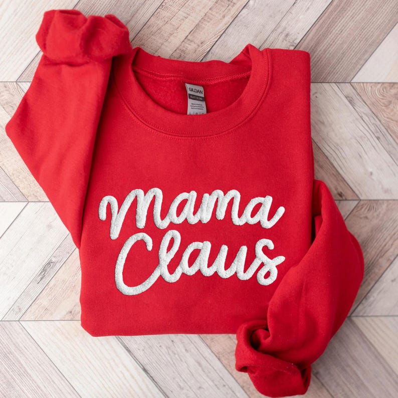 Custom Chenille YARN EMBROIDERED Sweatshirt, Custom Mama Claus shirt for Mimi, Nana, Christmas Gift for Grandma, Christmas Holiday Shirt il_794xN.7239648461_blxn.jpg