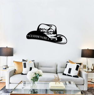Western Cowboy Metal Sign, Custom Cowboy Name Sign,Cowboy Wall Art, Cowboy Ranch Sign,Western Horse Decor, Equestrian Sign, Cowboy Gift
